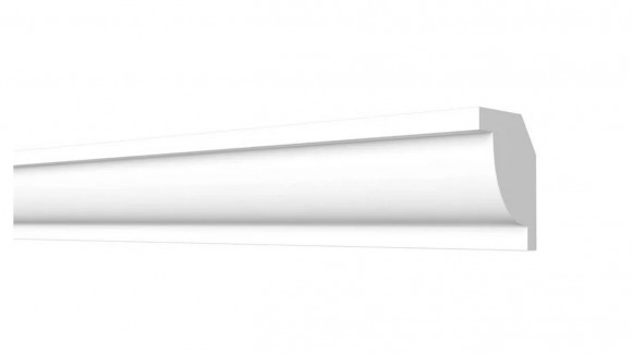 Потолочный плинтус Decor-Dizayn DD38 полистирол белый, под покраску 20х20х2000 мм