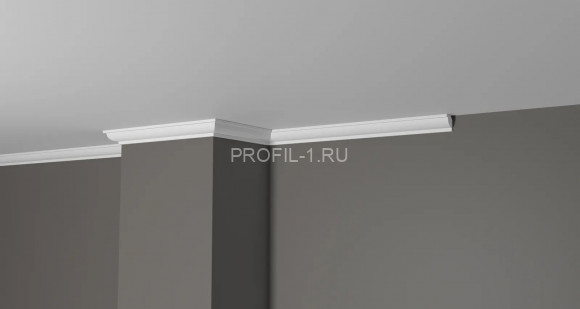 Потолочный плинтус Decor-Dizayn DD38 полистирол белый, под покраску 20х20х2000 мм