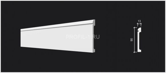 Напольный плинтус Decor-Dizayn DD715 полистирол белый, под покраску 90х13х2000 мм