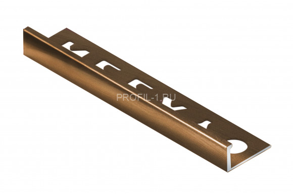 Профиль L-образный алюминий 10мм NEEXY PV02-48-BBR-D темная бронза блестящая 2.7м