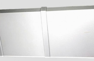 Фурнитура для плинтуса Евротрим F-100 алюминий соединитель серебро Фурнитура для плинтуса Евротрим F-100 алюминий соединитель серебро