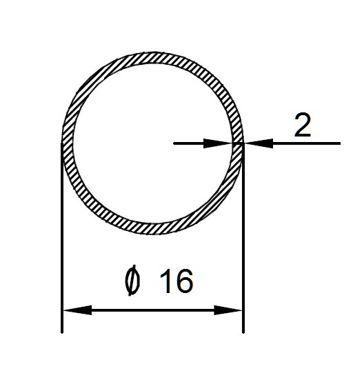 Алюминиевая труба 16х2 мм 3 метра Алюминиевая труба 16х2 мм 3 метра