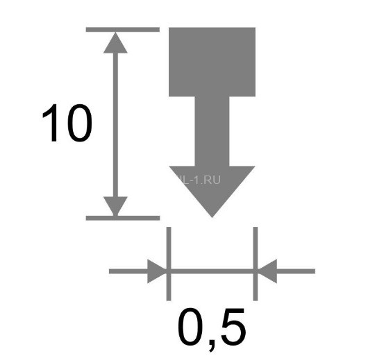 Латунный профиль-вставка Т-образная ЛПТ-05 хром полированный 2,7 м