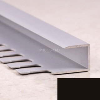 Алюминиевый П-профиль окантовочный гибкий ПО-П7 черный матовый 2,7м Алюминиевый П-профиль окантовочный гибкий ПО-П7 черный матовый 2,7м