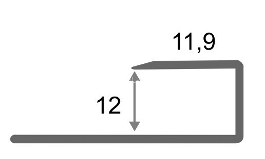 Алюминиевый П-профиль окантовочный гибкий ПО-П7 черный матовый 2,7м Алюминиевый П-профиль окантовочный гибкий ПО-П7 черный матовый 2,7м