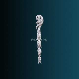 Декоративный орнамент Перфект G2335L левый белый 950х150х30 мм