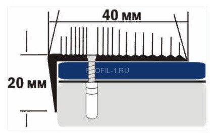 Алюминиевый порог угловой 20х40 мм с рифлением Д13 КД Дуб светлый 2,7 м (упаковка 10 штук)