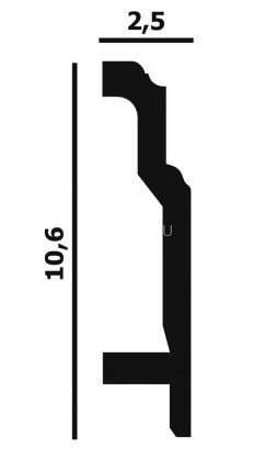 Напольный плинтус Перфект Плюс P45 106 мм 200 см Напольный плинтус Перфект Плюс P45 106 мм 200 см