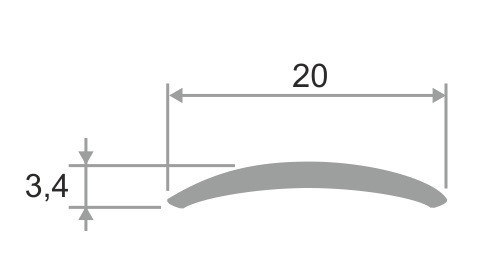 Алюминиевый порог одноуровневый 20 мм ПО-20 бронза глянец 2,7 м Алюминиевый порог одноуровневый 20 мм ПО-20 бронза глянец 2,7 м