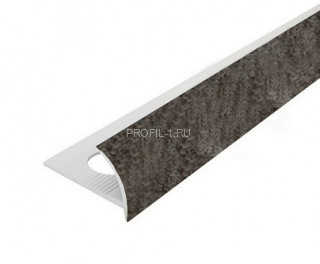 С-профиль ПВХ для плитки 8 мм Cezar 214 Коричнево-бежевый кварц 2,5 м (10 штук)
