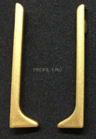 Фурнитура для плинтуса Евротрим L-100 алюминий заглушки кмп. золото