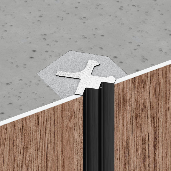 Алюминиевая теневая разделительная рейка Decaro D00X.A Bronze бронза для стен и потолка 3 м