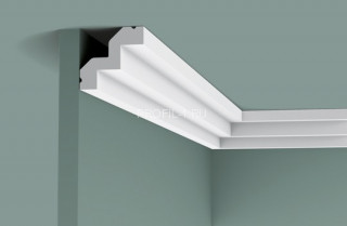 Потолочный плинтус Orac Decor Purotouch C602 белый полиуретан 53х50 мм 2м