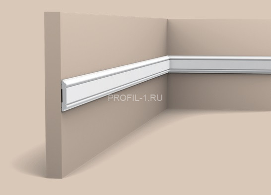 Гибкий молдинг Orac Decor Duropolymer PX144F белый полистирол 47х8 мм 2м