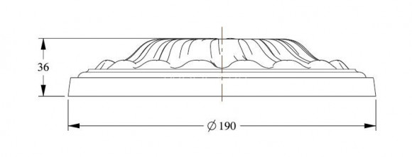 Потолочная розетка Orac Decor R11 белая полиуретан 190 мм