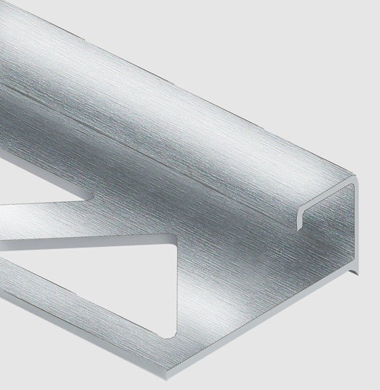 Профиль С-образный для плитки угловой внутренний 10 мм алюминий PV54-03 серебро блестящее 2,7 м