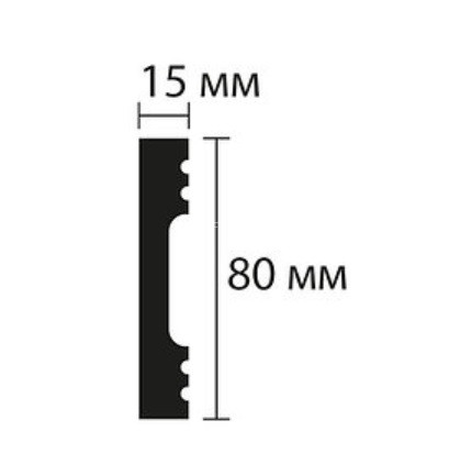 Молдинг NMC Walstyl WD8 белый полистирол 15х80 мм 200 см