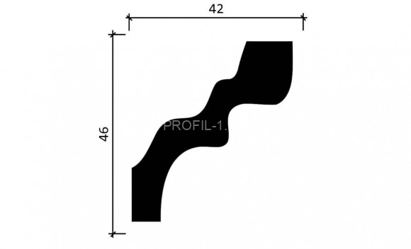 Потолочный плинтус Decor-Dizayn DD39 полистирол белый, под покраску 46х42х2000 мм