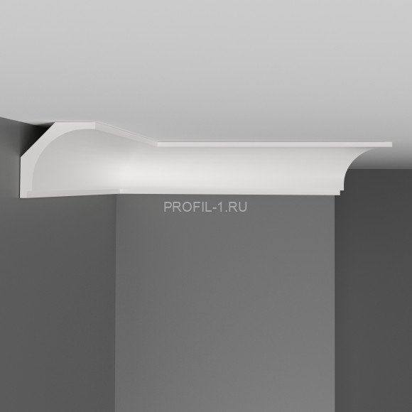 Плинтус потолочный гладкий Decomaster D109 Дюропрофиль 43х43х2000 мм белый