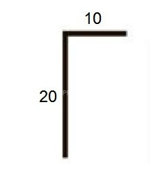 Защитный уголок ПВХ 10х20 Thermoplast бронза 2,75 м (25 штук)