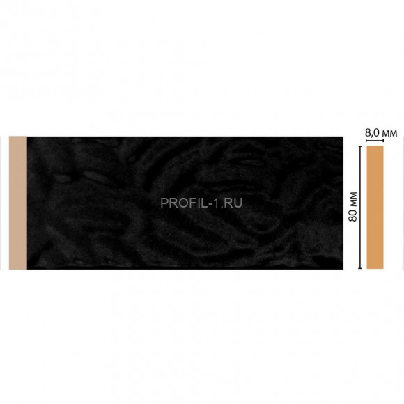 Молдинг DECOMASTER D039-195 (80x8x2400) цвет Черный глянец Молдинг DECOMASTER D039-195 (80x8x2400) цвет Черный глянец