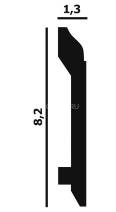 Напольный плинтус Перфект Плюс P47 82 мм 200 см