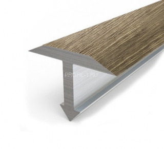 Алюминиевый профиль Т-образный 26 мм Т-26 Л Дуб натуральный 2,7 м (упаковка 10 штук)