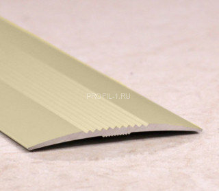 Алюминиевый порог с рифлением 37 мм ПО-37 бронза матовая 2,7 м