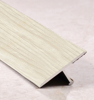 Алюминиевый Т-профиль ламинированный 13 мм ПТ-13 211 ясень светлый 2,7 м Алюминиевый Т-профиль ламинированный 13 мм ПТ-13 211 ясень светлый 2,7 м