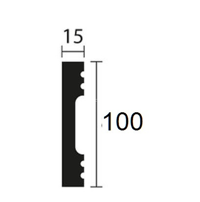 Молдинг NMC Walstyl WD10 белый полистирол 15х100 мм 200 см