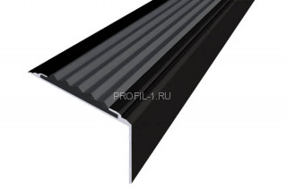 Алюминиевый порог угловой противоскользящий 20х38 мм АУ-38-Чёрный черный 3,0 м Алюминиевый порог угловой противоскользящий 20х38 мм АУ-38-Чёрный черный 3,0 м