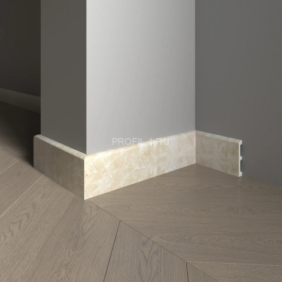 Напольный плинтус Decor-Dizayn 706-10 полистирол под мрамор 80х13х2400 мм Напольный плинтус Decor-Dizayn 706-10 полистирол под мрамор 80х13х2400 мм