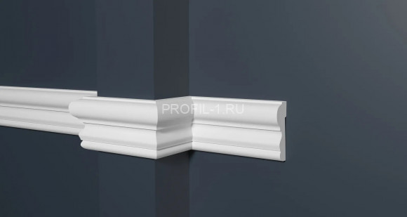 Молдинг Decor-Dizayn DD400 полистирол белый, под покраску 44х16х2000 мм