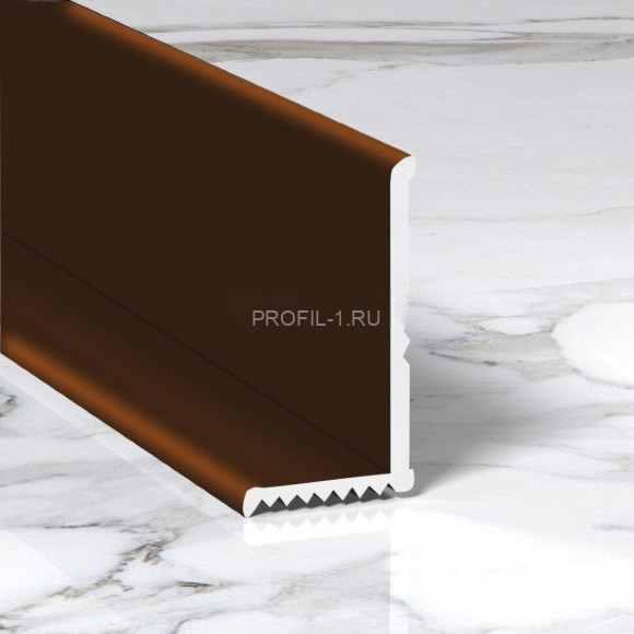 Алюминиевый уголок внутренний разнополочный 12х20 мм ПВ-206 бронза глянец 2.7 м