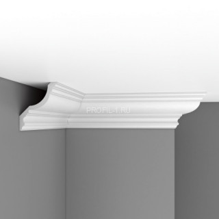 Плинтус потолочный 178х145х2400 мм Decomaster DP 372 из полиуретана белый под покраску Плинтус потолочный 178х145х2400 мм Decomaster DP 372 из полиуретана белый под покраску