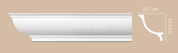 Плинтус потолочный DECOMASTER A204 (103x101x2000) ударопрочный, белый, под покраску