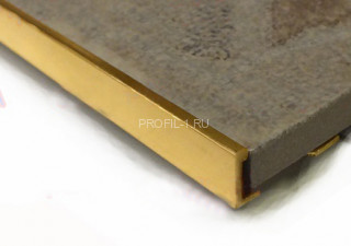 L-образный профиль латунный 8 мм ЛПО-Г8 полированный 2,7 м