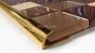 Латунный С-образный профиль RJ 80 ON 8 полированный 2,7м