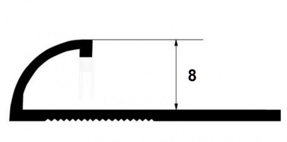 Латунный С-образный профиль RJ 80 ON 8 полированный 2,7м Латунный С-образный профиль RJ 80 ON 8 полированный 2,7м