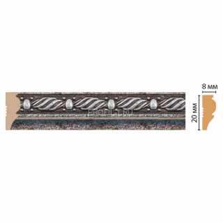 Молдинг DECOMASTER 103-29 (20x8x2400) цвет Серебро Молдинг DECOMASTER 103-29 (20x8x2400) цвет Серебро