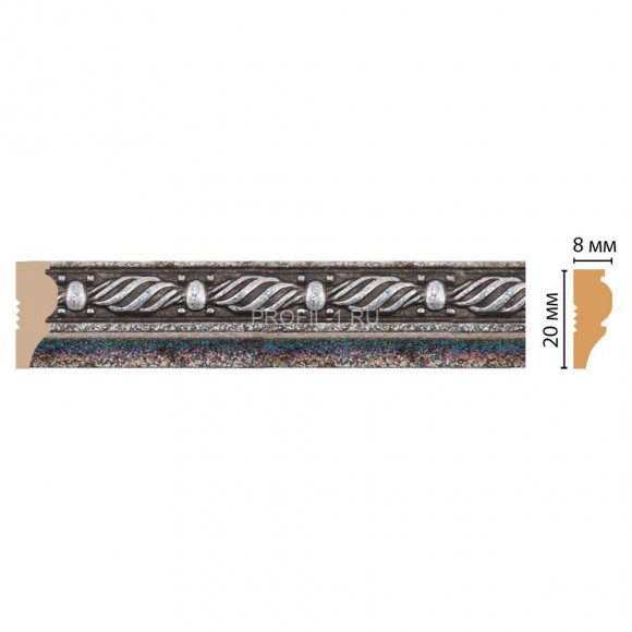 Молдинг DECOMASTER 103-29 (20x8x2400) цвет Серебро Молдинг DECOMASTER 103-29 (20x8x2400) цвет Серебро