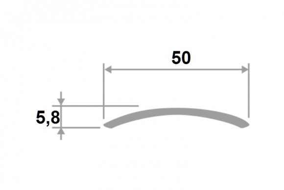 Латунный порог одноуровневый округлый ST 50 OА 50х5,8 антик 2,7м Латунный порог одноуровневый округлый ST 50 OА 50х5,8 антик 2,7м