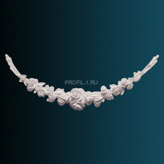 Декоративный орнамент Перфект G2040 белый 165х462х27 мм