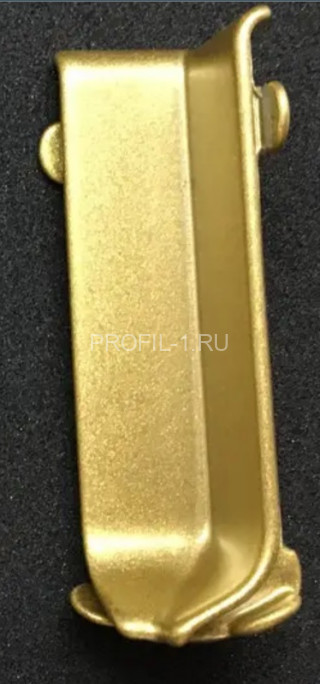 Фурнитура для плинтуса Евротрим L-100 алюминий уголок внутренний золото