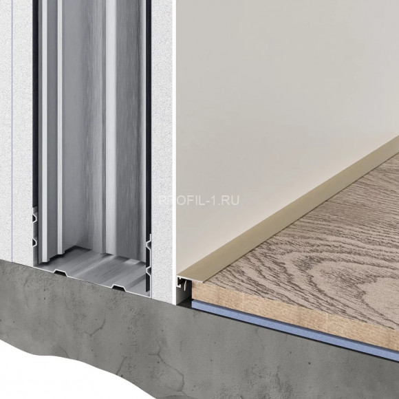 Алюминиевый микроплинтус Decaro M15A Black черный 2 м Алюминиевый микроплинтус Decaro M15A Black черный 2 м