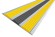 Алюминиевая полоса с резиновыми вставками 100 мм АП-100 желтый-черный-желтый 3,0 м