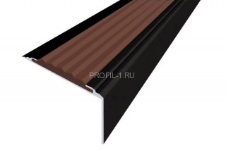 Алюминиевый порог угловой противоскользящий 20х38 мм АУ-38-Чёрный коричневый 3,0 м Алюминиевый порог угловой противоскользящий 20х38 мм АУ-38-Чёрный коричневый 3,0 м