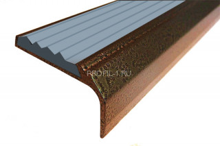 Угловой порог 42х23 мм алюминиевый противоскользящий АУ-42/23-Антик медь-серый 1,35 м Угловой порог 42х23 мм алюминиевый противоскользящий АУ-42/23-Антик медь-серый 1,35 м