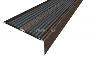 Алюминиевый угол-порог с 2-мя резиновыми вставками 70х22 мм АУ-70-Анод коньяк-черный 2,0 м Алюминиевый угол-порог с 2-мя резиновыми вставками 70х22 мм АУ-70-Анод коньяк-черный 2,0 м