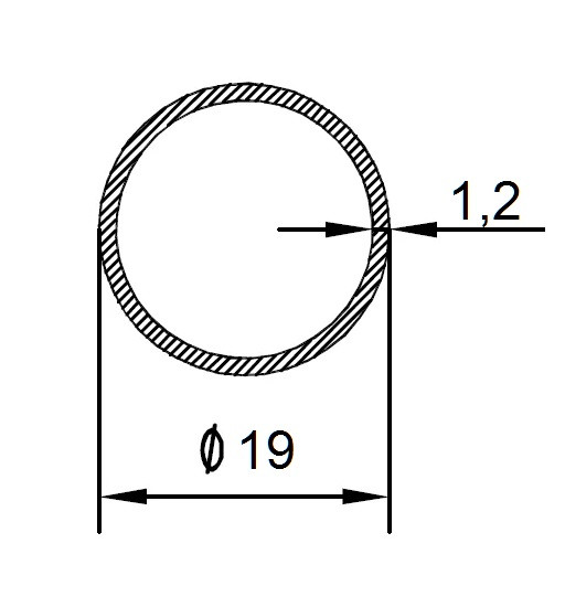 Алюминиевая труба 19х1,2 мм 3 метра